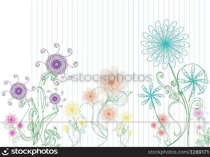 Color Flower Doodles