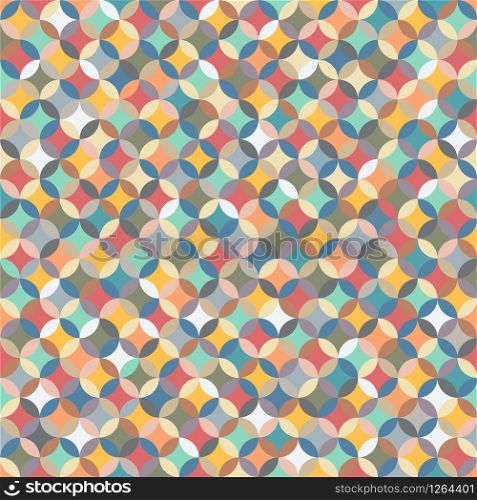 Color Geometric Background Seamless Patterns. Vector Illustration
