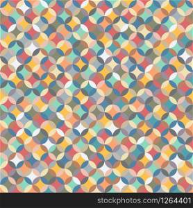 Color Geometric Background Seamless Patterns. Vector Illustration