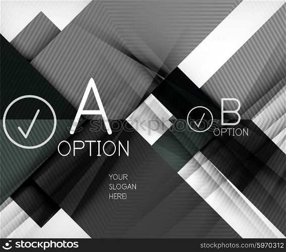 Color geometric shapes with option elements abstract background. Color geometric shapes with option elements abstract background. Vector illustration