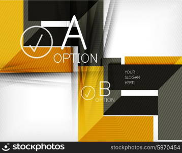 Color geometric shapes with option elements abstract background. Color geometric shapes with option elements abstract background. Vector illustration