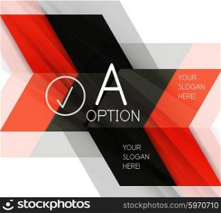 Color geometric shapes with option elements abstract background. Color geometric shapes with option elements abstract background. Vector illustration