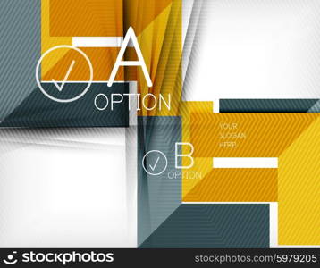 Color geometric shapes with option elements abstract background. Color geometric shapes with option elements abstract background. Vector illustration