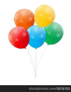 Color Glossy Balloons Background Vector Illustration. EPS10