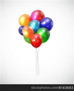 Color Glossy Balloons Background Vector Illustration. EPS10