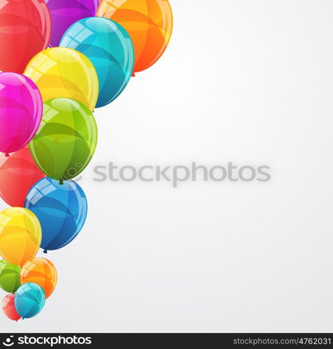 Color Glossy Balloons Background Vector Illustration EPS10. Color Glossy Balloons Background Vector Illustration