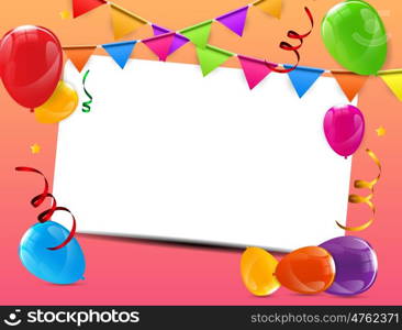 Color Glossy Balloons Background Vector Illustration EPS10. Color Glossy Balloons Background Vector Illustration