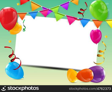 Color Glossy Balloons Background Vector Illustration EPS10. Color Glossy Balloons Background Vector Illustration