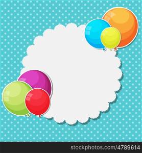 Color Glossy Balloons Background Vector Illustration eps10. Color Glossy Balloons Background Vector Illustration