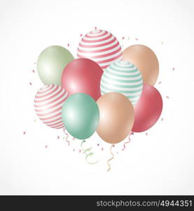 Color Glossy Balloons Background Vector Illustration eps10. Color Glossy Balloons Background Vector Illustration