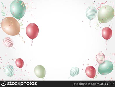 Color Glossy Balloons Background Vector Illustration eps10. Color Glossy Balloons Background Vector Illustration