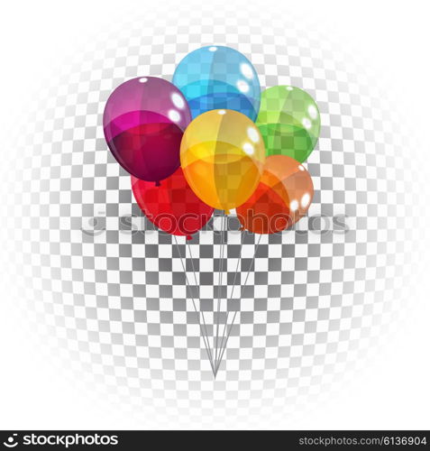 Color Glossy Balloons Background Vector Illustration EPS10. Color Glossy Balloons Background Vector Illustration