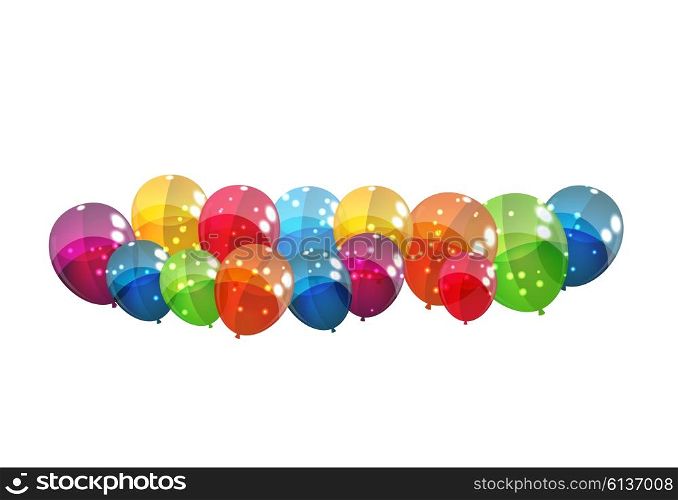 Color Glossy Balloons Background Vector Illustration EPS10. Color Glossy Balloons Background Vector Illustration