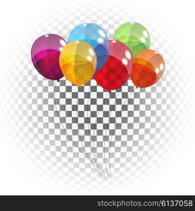 Color Glossy Balloons Background Vector Illustration EPS10. Color Glossy Balloons Background Vector Illustration