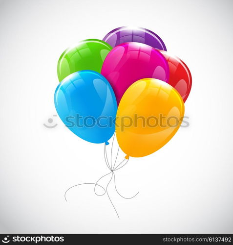 Color Glossy Balloons Background Vector Illustration EPS10. Color Glossy Balloons Background Vector Illustration