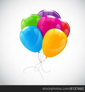 Color Glossy Balloons Background Vector Illustration EPS10. Color Glossy Balloons Background Vector Illustration