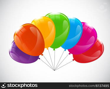 Color Glossy Balloons Background Vector Illustration EPS10. Color Glossy Balloons Background Vector Illustration