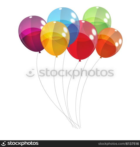 Color Glossy Balloons Background Vector Illustration EPS10. Color Glossy Balloons Background Vector Illustration