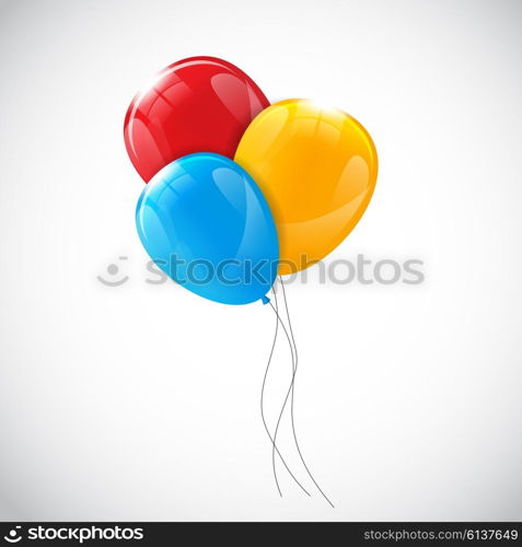 Color Glossy Balloons Background Vector Illustration EPS10. Color Glossy Balloons Background Vector Illustration