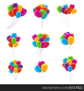 Color Glossy Balloons Background Vector Illustration EPS10. Color Glossy Balloons Background Vector Illustration