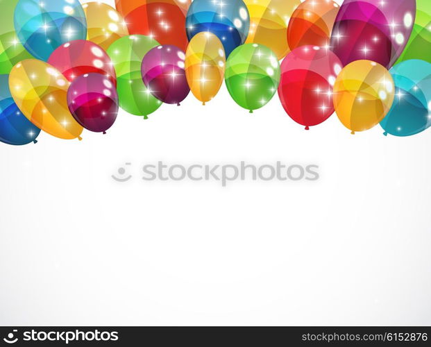 Color Glossy Balloons Background Vector Illustration EPS10. Color Glossy Balloons Background Vector Illustration