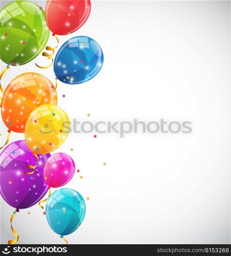 Color Glossy Balloons Background Vector Illustration EPS10. Color Glossy Balloons Background Vector Illustration