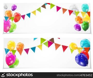 Color Glossy Balloons Card Set Background Vector Illustration eps10. Color Glossy Balloons Card Set Background Vector Illustration
