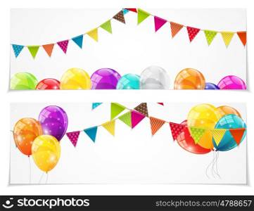 Color Glossy Balloons Card Set Background Vector Illustration eps10. Color Glossy Balloons Card Set Background Vector Illustration