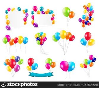 Color Glossy Balloons Mega Set Vector Illustration EPS10. Color Glossy Balloons Mega Set Vector Illustration