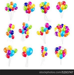 Color Glossy Balloons Mega Set Vector Illustration EPS10. Color Glossy Balloons Mega Set Vector Illustration