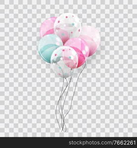 Color Glossy Balloons on Transparent Background Vector Illustration EPS10. Color Glossy Balloons on Transparent Background Vector Illustration