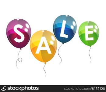 Color Glossy Balloons Sale Concept of Discount. Vector Illustration. eps10. Color Glossy Balloons Sale Concept of Discount. Vector Illustrat