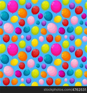 Color Glossy Balloons Seamles Pattern Background Vector Illustration EPS10. Color Glossy Balloons Seamles Pattern Background Vector Illustra
