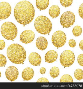 Color Glossy Balloons Seamles Pattern Background Vector Illustration EPS10