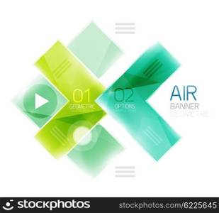 Color glossy glass arrow banner. Color glossy glass arrow banner. Vector