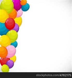 Color Glossy Happy Birthday Balloons Banner Background Vector Illustration EPS10. Color Glossy Happy Birthday Balloons Banner Background Vector