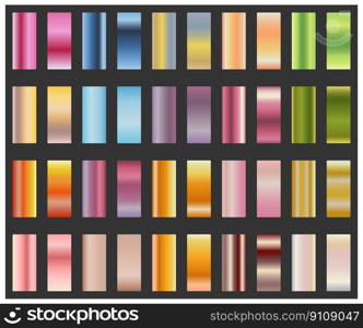 Color gradient. A set of color gradient s&les for creative design and creative ideas
