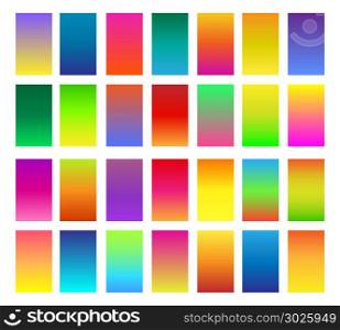 Color gradients set. Color gradients. Gradient colors or softly colored backgrounds vector illustration