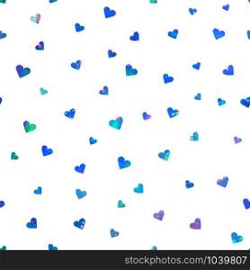 Color heart confetti seamless pattern on white background. Vector illustration. Color heart confetti seamless pattern on white background. Vector