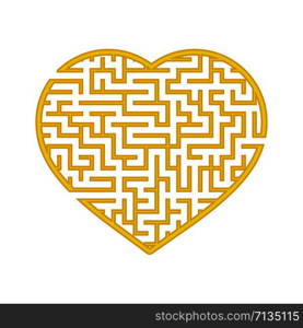 Color heart shaped labyrinth. Game for kids and adults. Find the right path. Puzzle for children. Labyrinth conundrum. Flat vector illustration isolated on white background. Color heart shaped labyrinth. Game for kids and adults. Find the right path. Puzzle for children. Labyrinth conundrum. Flat vector illustration isolated on white background.