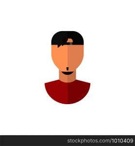 color icon guy face in flat style, vector. color icon guy face in flat style