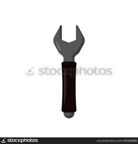 color icon wrench in flat style, vector illustration. color icon wrench in flat style, vector