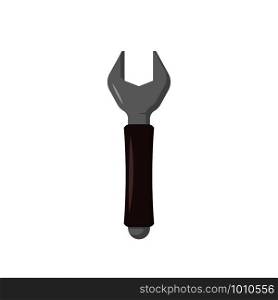 color icon wrench in flat style, vector illustration. color icon wrench in flat style, vector