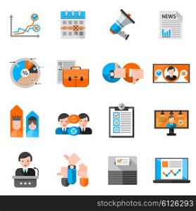 Color Icons For Elections Voting. Colored icons for elections voting report and presentation or website isolated vector illustration