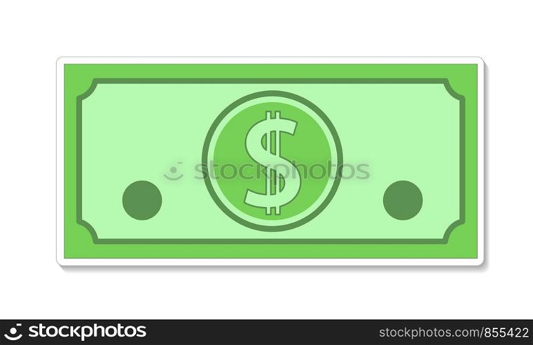 color image cartoon set bills with currency dollar symbol vector illustration