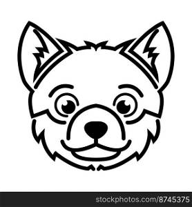 color image of puppy dog head. Good use for symbol, mascot, icon, avatar, tattoo, T Shirt design, logo or any design