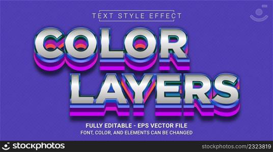 Color Layers Text Style Effect. Editable Graphic Text Template. Graphic Design Element.