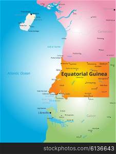 color map of Equatorial Guinea. vector color map of Equatorial Guinea country