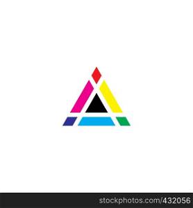 color mixing triangle icon print logo vector