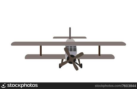 Color model of an old plane. Isolated on White Background. Vector Illustration. EPS10. Color model of an old plane. Isolated on White Background. Vector Illustration
